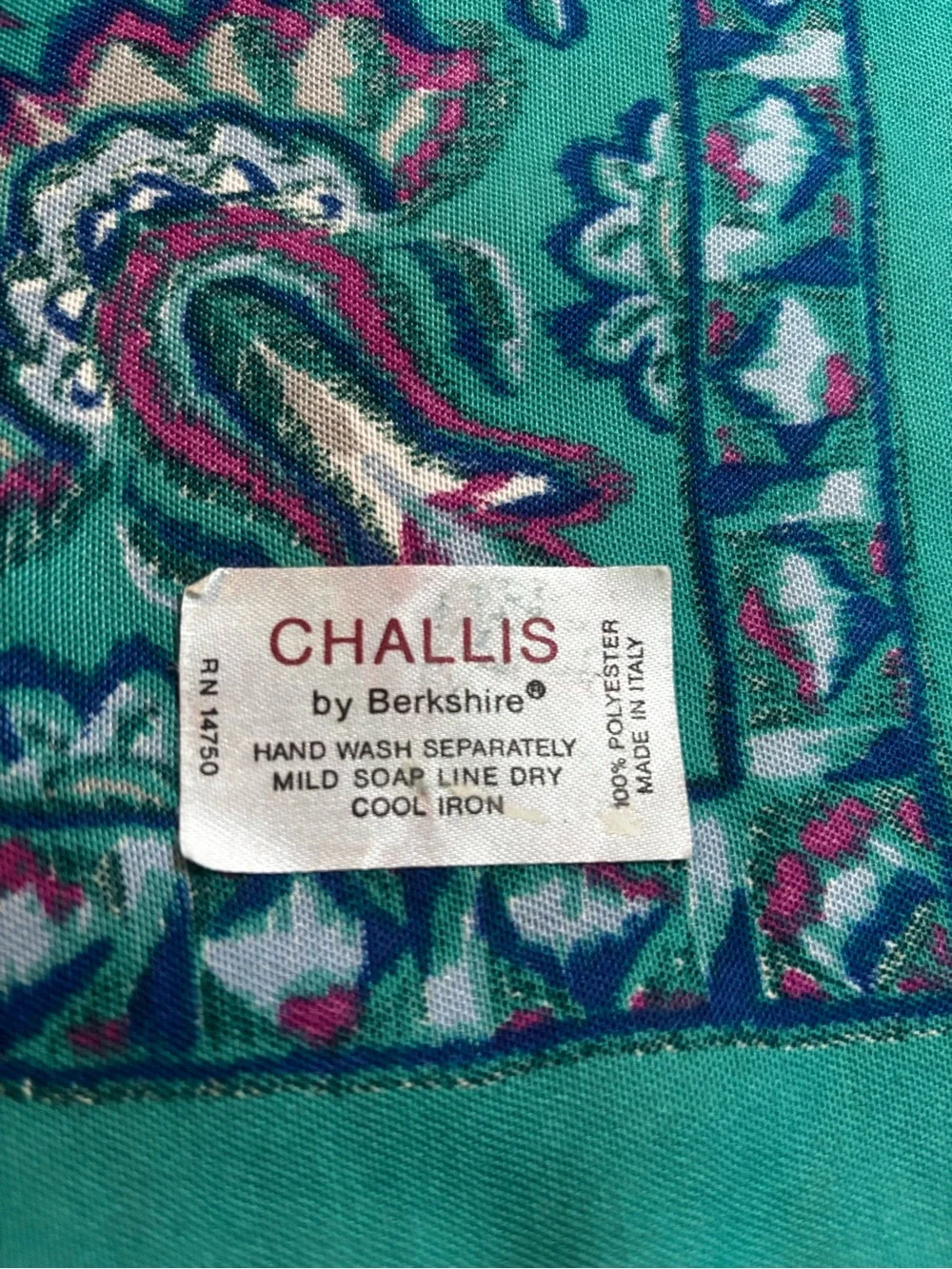 vintage Challis by Berkshire polyester scarf